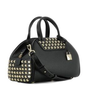 MICHAEL KORS Austin Studded Bowling Satchel Bag